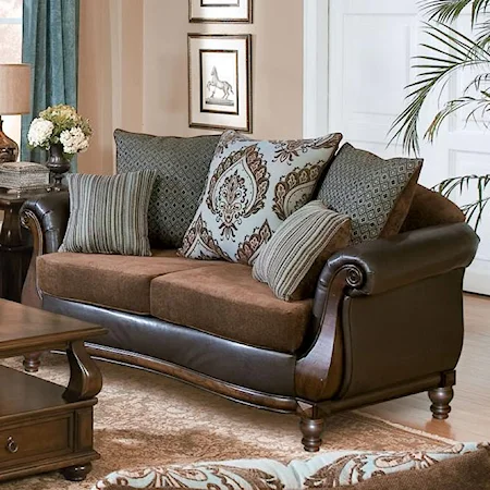 Loveseat with Coordinating Pillows